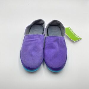 Crocs Stretch Sole Loafer W Purple‎ Electric Blue Women's Size W6 Shoes